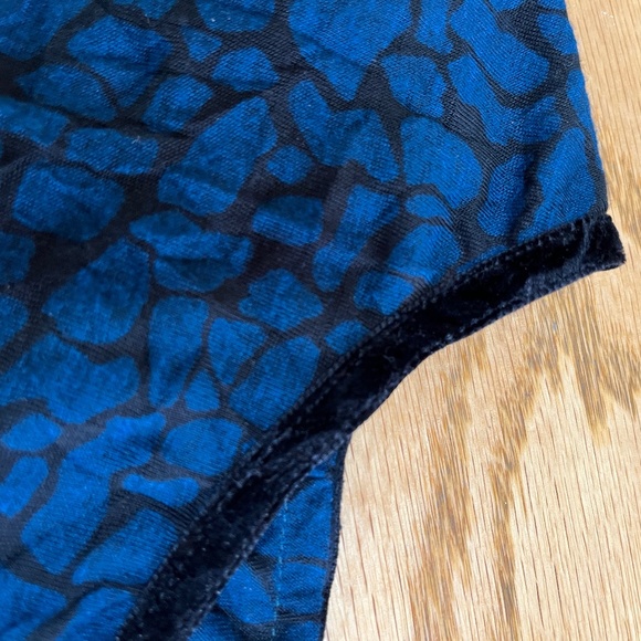 Sheer indigo and black long sleeve tee - Picture 1 of 6